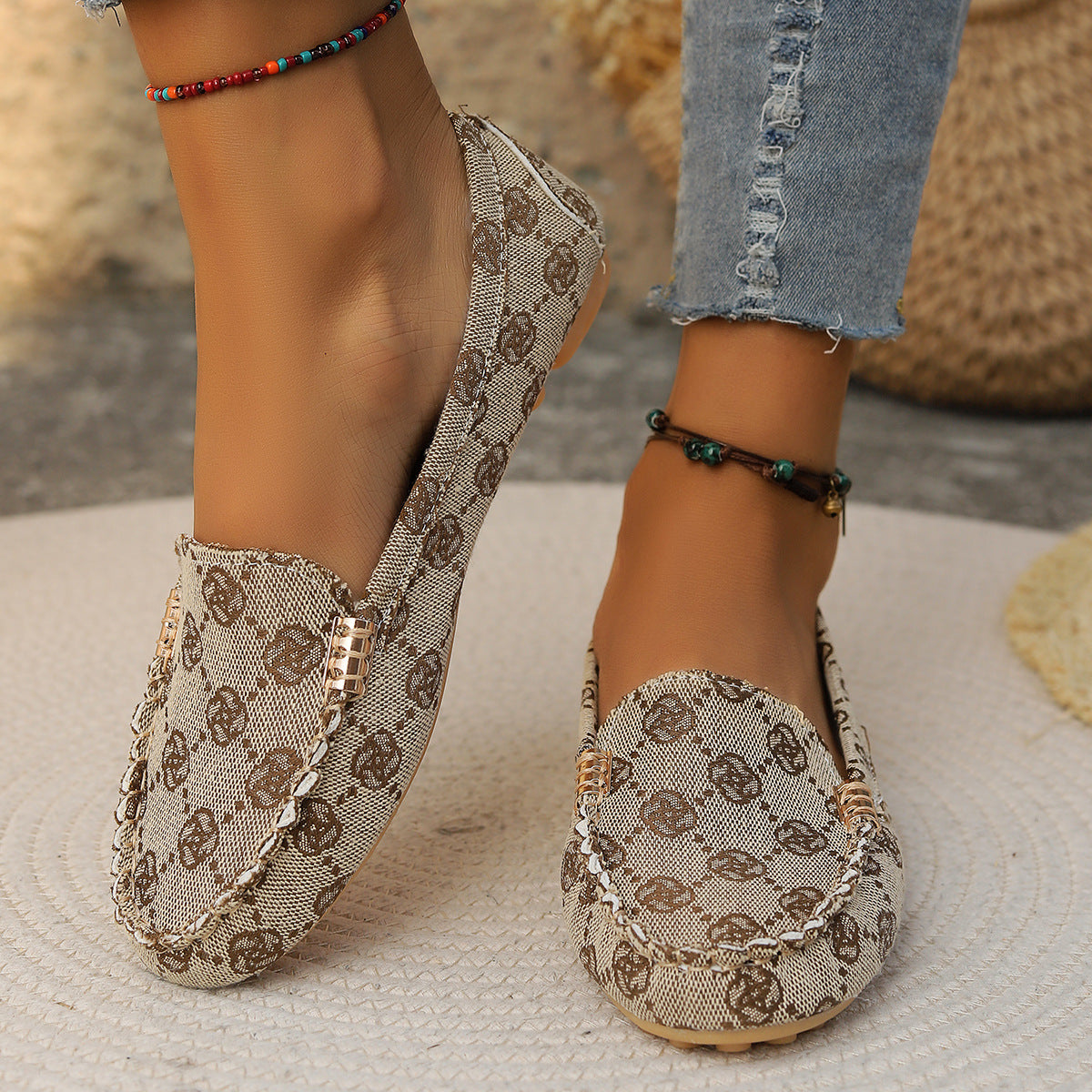 Arrival Color Matching Cloth Surface Lazy Flat Pumps Women - Yara fashion Yara fashion 18.99