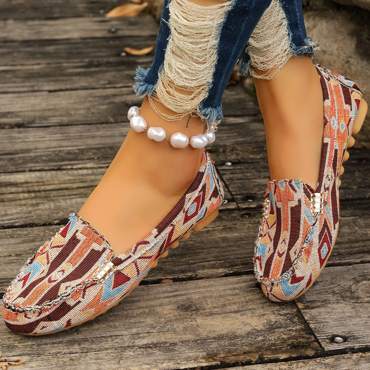 Arrival Color Matching Cloth Surface Lazy Flat Pumps Women - Yara fashion Yara fashion 18.99
