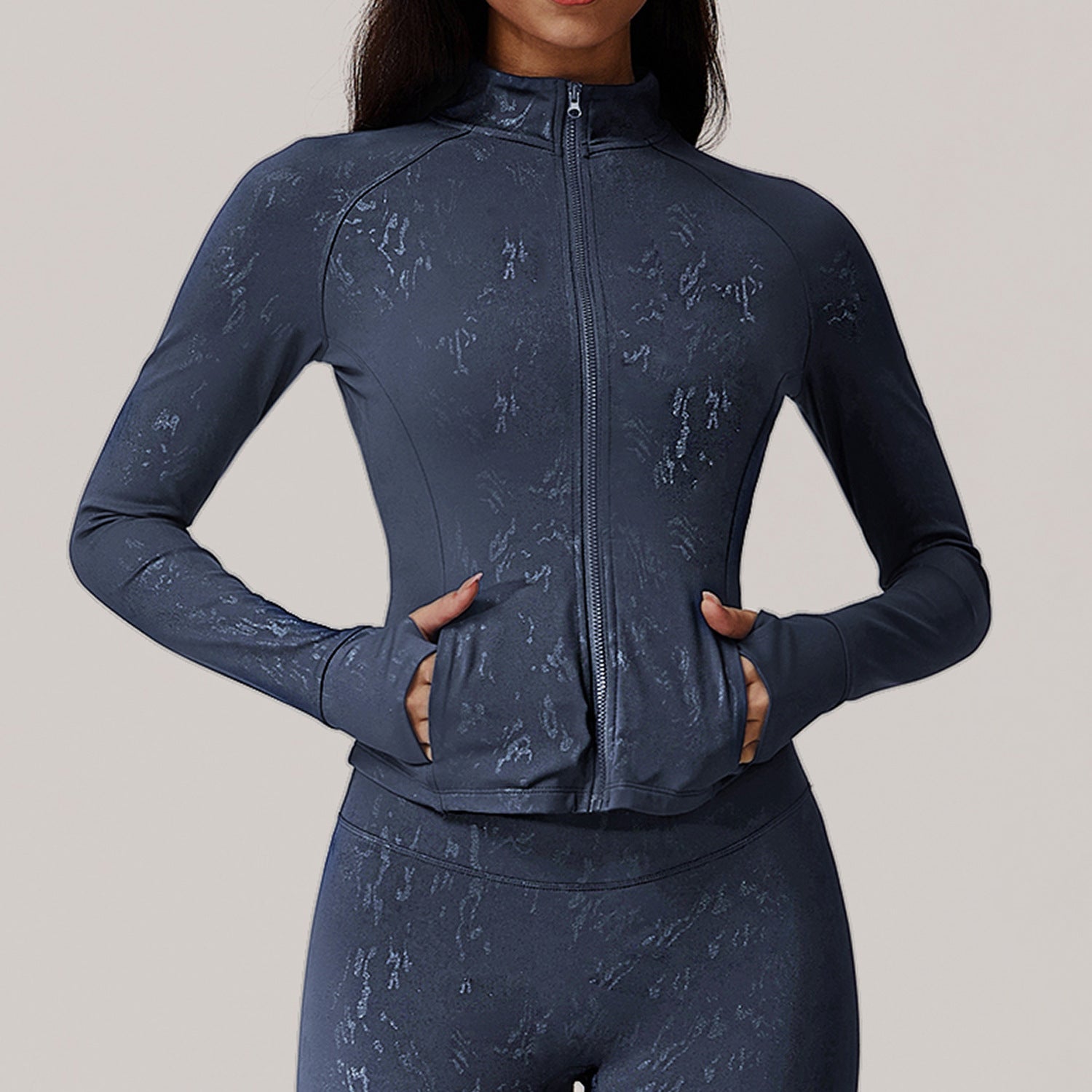 Silver Quick Drying Tight Long Sleeve Running Top Breathable Nude Feel Training - Yara fashion Yara fashion 35.99