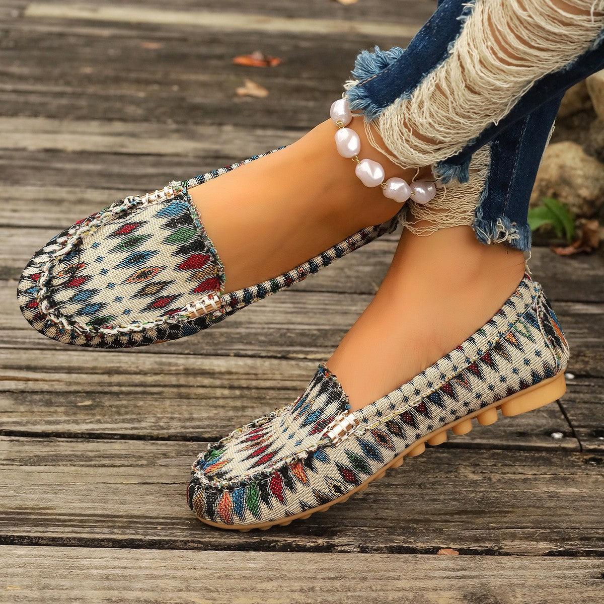 Arrival Color Matching Cloth Surface Lazy Flat Pumps Women - Yara fashion Yara fashion 18.99