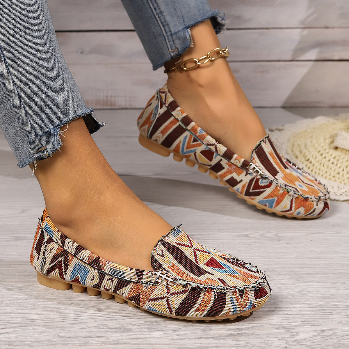 Arrival Color Matching Cloth Surface Lazy Flat Pumps Women - Yara fashion Yara fashion 18.99