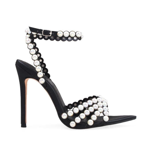 11cm Pointed Gradient Rivet Black Green Stiletto Heel Heels Evening Wear Summer Shoes plus Size - Yara fashion Yara fashion 76.99
